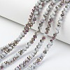 Electroplate Opaque Glass Beads Strands EGLA-A034-P8mm-R15-1