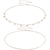 2Pcs Iron Waist Body Chain AJEW-WH20019-21G-1