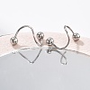 304 Stainless Steel Spiral Cartilage Earrings AJEW-A062-04P-01-3