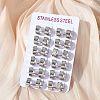 304 Stainless Steel Polishing Effect Hoop Earrings EJEW-M001-39P-2
