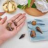 6Pcs 6 Style Natural Tiger Eye Pendants G-SZ0001-93-3