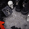 12Pcs 6 Styles Tibetan Style Alloy Spider Web & Spider Shoe Charms HJEW-PH02287-4