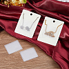 10 Pockets Frosted PVC Necklace Chain Adhesive Pouches CON-WH0088-89-6