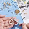 24Pcs 6 Style Ion Plating(IP) 304 Stainless Steel Flat Round Stud Findings STAS-UN0050-66-3
