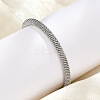 304 Stainless Steel Mesh Chain Bracelets for Women Men BJEW-Z087-19GP-3