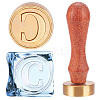 1Pc Golden Tone Brass Stamp Head DIY-CA0006-33C-1