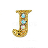 Alloy Gold Rhinetone Letters Nail Stud Cabochons MRMJ-S047-023J-1