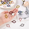 50Pcs 5 Colors 430 Stainless Steel Filigree Pendants STAS-PJ0001-15-5