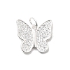 925 Sterling Silver Micro Pave Cubic Zirconia Pendants STER-D309-01F-S-1