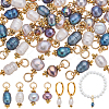 40Pcs 4 Styles Natural Cultured Freshwater Pearl Pendant PALLOY-WR00023-1
