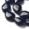 Synthetic Blue Goldstone Beads Strands G-P528-L06-01-4