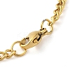 304 Stainlessa Steel Curb Chain Pendant Necklaces NJEW-H034-06G-3