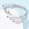 304 Stainless Steel Cuff Bangles for Women BJEW-B150-03P-3