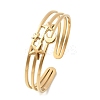 304 Stainless Steel Cuff Bangles for Women BJEW-B120-07G-03-4
