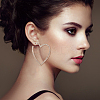 2 Pairs 2 Colors Crystal Rhinestone Hollow Out Heart Stud Earrings with 925 Sterling Silver Pins EJEW-AN0001-23-4