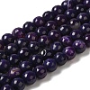 Dyed & Heated Natural Banded Agate Beads Strands G-P539-F01-01-1