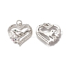 Brass Micro Pave Cubic Zirconia Bird Pendants KK-E068-VB009-1