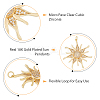 5Pcs Brass Micro Pave Clear Cubic Zirconia Pendants FIND-DC0006-36-4
