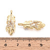 Brass Pave Clear Cubic Zirconia Pendants KK-T074-93B-G-3
