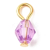 Faceted Transparent Acrylic Charms PALLOY-JF01601-01-3