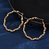 304 Stainless Steel Hoop Earrings EJEW-S250-03G-3
