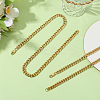 2Pcs 7mm Stainless Steel Cuban Link Chain Necklaces for Women Men NJEW-BBC0001-39B-7