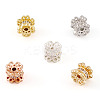 5Pcs 5 Colors Rack Plating Brass Micro Pave Cubic Zirconia Beads KK-TA0001-69-2