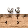 304 Stainless Steel Crimp Beads Covers STAS-P239-34P-04-3