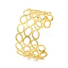 Ion Plating(IP) Oval 304 Stainless Steel Cuff Bangles for Women BJEW-B104-16G-1