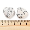 Heart Synthetic Howlite Palm Stones G-C134-06A-05-3