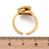304 Stainless Steel Open Cuff Rings for Women LS-RJEW-M060-01G-19-5