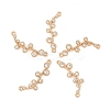 5Pcs Brass Micro Pave Clear Cubic Zirconia Links Connectors KK-YW0003-32-1