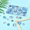 40Pcs 2 Styles Floral Theme Ornaments Glass Oval Flatback Cabochons GGLA-FS0001-10-10