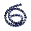 Natural Blue Spot Jasper Round Beads Strands G-O047-01-8mm-3