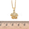Brass Micro Pave Clear Cubic Zirconia Pendant 304 Stainless Steel Chain Necklaces for Women NJEW-D341-12C-G-5