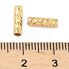 Brass Textured Tube Beads KK-H532-01A-G-3