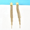 Rack Plating Brass Star Ear Studs EJEW-P226-15G-4