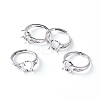 Adjustable Brass Finger Ring Components KK-L193-01P-1