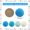 40Pcs 4 Colors Wool Felt Balls DIY-SC0029-40E-2