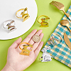 6Pcs 2 Colors Tibetan Style Iron Napkin Rings AJEW-UN0001-34-2