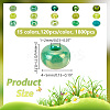 1800Pcs 15 Colors Glass Round Seed Beads SEED-AR0001-18-2