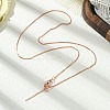 1mm Rack Plating Brass Box Chain Adjustable Slider Necklaces for Women Men MAK-L044-01RG-3
