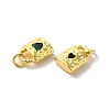 Brass Micro Pave Cubic Zirconia Pendants KK-H461-06G-02-2