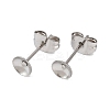 304 Stainless Steel Stud Earring Findings STAS-D389-03C-P-1