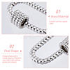 8Pcs 2 Colors Brass Screw Carabiner Lock Charms KK-HS0015-09-4