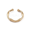 Ion Plating(IP) 304 Stainless Steel Bamboo Joint Open Cuff Rings for Women RJEW-G285-09G-2