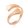 304 Stainless Steel Triangle Open Cuff Ring foe Women RJEW-C086-19-RG-1