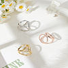 3Pcs 3 Colors Alloy Women Lady Girls Fashion Scarf Ring Buckle AJEW-LP0010-67-1