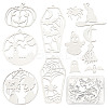 20Pcs 10 Style 201 Stainless Steel Laser Cut Pendants STAS-SC0005-08-1