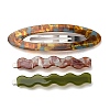 3Pcs Alloy Resin Alligator Hair Clips OHAR-B007-07-3